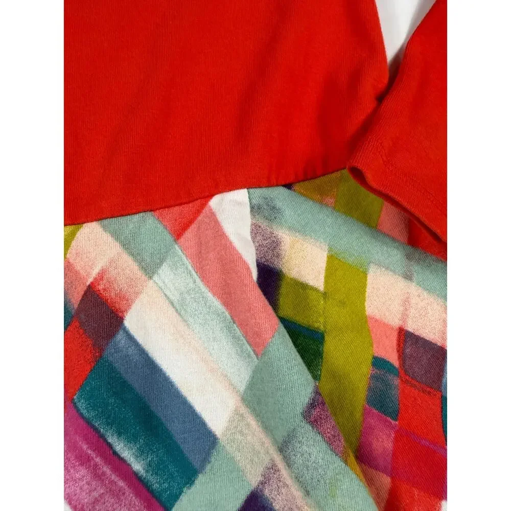 Tea Collection Long Sleeve Skirted Twirl Dress Geometric Print Size 5